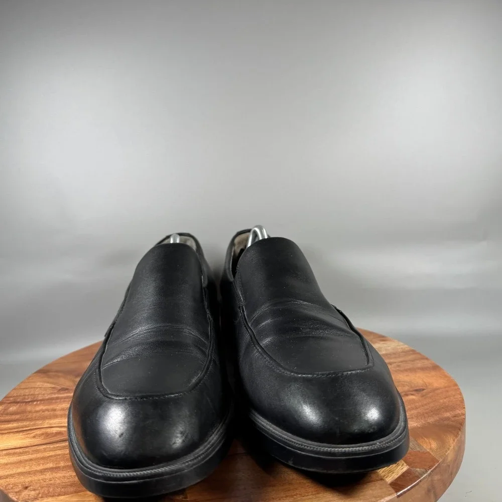 Johnston & Murphy Mens 12M XC4 Waterproof Black Leather Slip On Loafers 15-3297